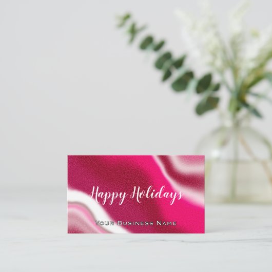 QRコードおもしろいハッピーホリデーズビジネスプロモーションギフト 名刺 (スタンド正面)