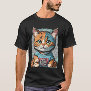 QRコードおもしろい猫 Tシャツ