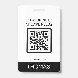 QRコードおよびその他の情報が必要な場合 バッジ