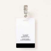 QRコードおよびその他の情報が必要な場合 バッジ (裏面クリップ)