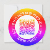 QRコードおよびカスタム文字カーパーソナライズされたド (裏面)