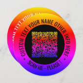 QRコードおよびカスタム文字カーパーソナライズされたド (正面/裏面)