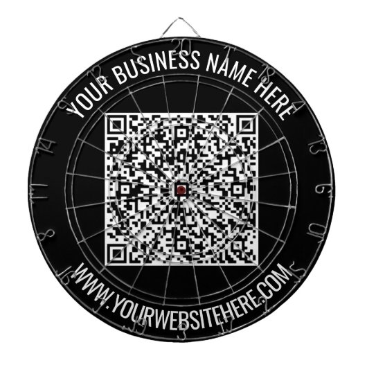 QRコードおよびカスタム文字ダーツボード – カラーの選択 ダーツボード (正面)