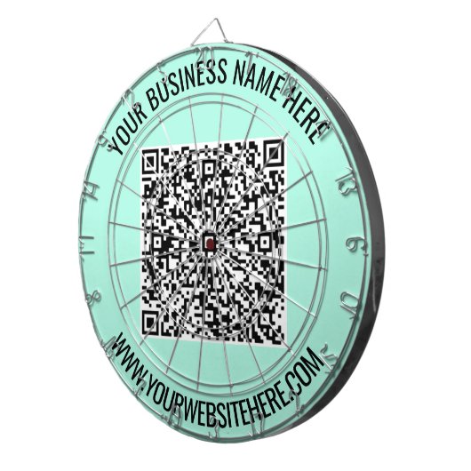 QRコードおよびカスタム文字パーソナライズされたダーツボード ダーツボード (正面右)