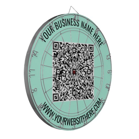 QRコードおよびカスタム文字パーソナライズされたダーツボード ダーツボード (正面左)