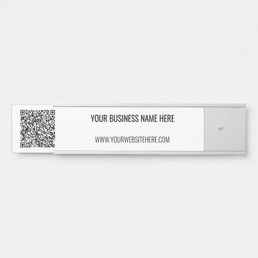 QRコードおよびカスタム文字パーソナライズされたドア記号 サインプレート (正面)