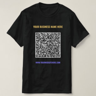 QRコードおよびカスタム文字ビジネスTシャツ Tシャツ