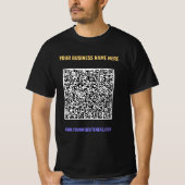 QRコードおよびカスタム文字ビジネスTシャツ Tシャツ (正面)