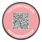 QRコードおよびカスタム文字プロフェッショナルパーソナライズされた アイスホッケーパック (正面)