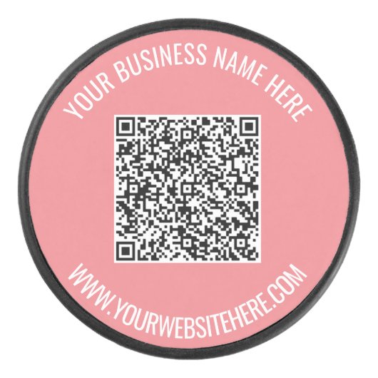 QRコードおよびカスタム文字プロフェッショナルパーソナライズされた アイスホッケーパック (正面)