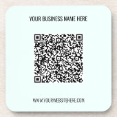 QRコードおよびカスタム文字プロフェッショナルパーソナライズされた コースター (正面)