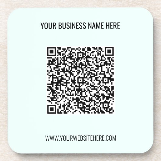 QRコードおよびカスタム文字プロフェッショナルパーソナライズされた コースター (正面)