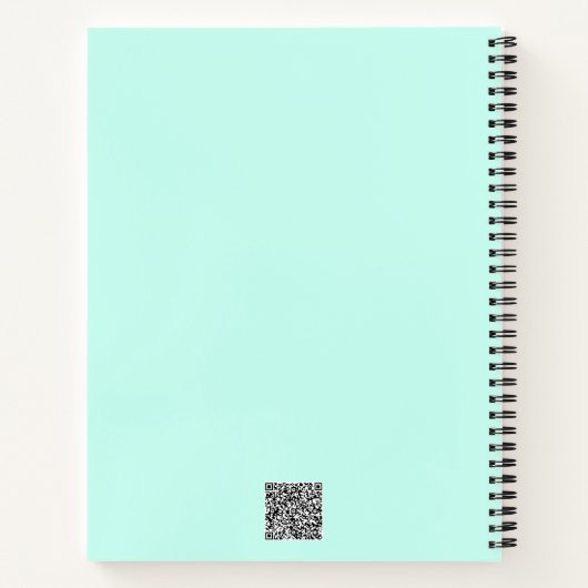 QRコードおよびカスタム文字プロフェッショナルパーソナライズされた ノートブック (裏面)