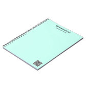 QRコードおよびカスタム文字プロフェッショナルパーソナライズされた ノートブック (左側)