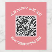 QRコードおよびカスタム文字プロフェッショナルパーソナライズされた ワインラベル (シングルラベル)