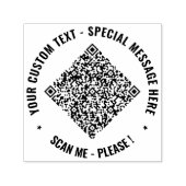 QRコードおよびカスタム文字ラウンドセルフインキングスタンプ セルフインキングスタンプ (デザイン)