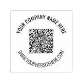 QRコードおよびカスタム文字ラウンドデザインスタンプ セルフインキングスタンプ (デザイン)