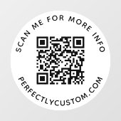 QRコードおよびカスタム文字ラウンド ウィンドウサイン (シート)