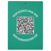 QRコードおよびカスタム文字促進モダン クリップボード (裏面)