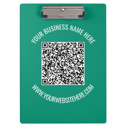 QRコードおよびカスタム文字促進モダン クリップボード (正面)