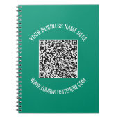 QRコードおよびカスタム文字促進モダン ノートブック (正面)