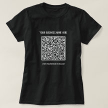 QRコードおよびビジネス情報プロフェッショナルTシャツ
