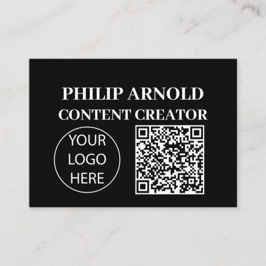 Qrコードおよびロゴの名刺 名刺 (正面)