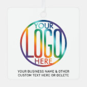 QRコードおよびロゴビジネスのプロモーション広場 メタルオーナメント (正面)