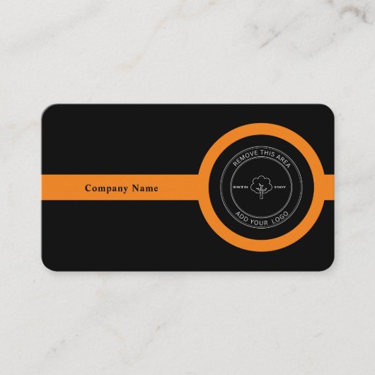 QRコードおよび会社のロゴのモダンプロフェッショナル 名刺 (正面)