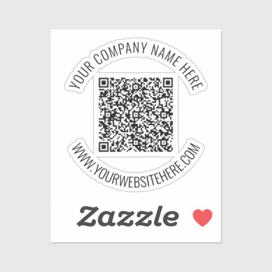 QRコードおよび文字カスタムシールテンプレート シール (シート)