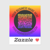 QRコードおよび文字カスタムビジネスステッカー シール (シート)