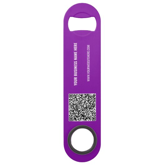 QRコードおよび文字カスタムビジネスバー鍵 スピード栓抜き (裏面)