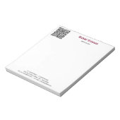 QRコードおよび文字カスタムビジネスメモ帳 ノートパッド (回転)