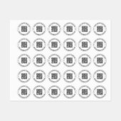 QRコードおよび文字パーソナライズされたビジネスラベル ラベル (シート)