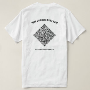 QRコードおよび文字ビジネスTシャツテンプレート Tシャツ