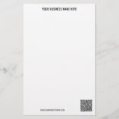 QRコードおよび文字業務用ひな形テンプレート 便箋 (正面)