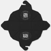 QRコードおよび編集可能文字 |黒と白 フェイバーボックス (見開き)