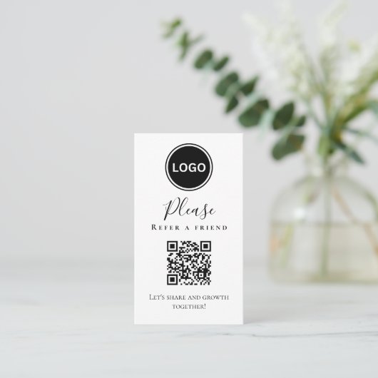 QRコードお友達を参照 名刺 (スタンド正面)