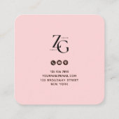 QRコードかわいいソーシャルメディアサイン スクエア名刺 (裏面)