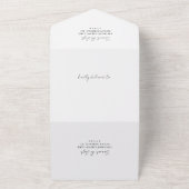 QRコードがパーティー写真の後に幸せに結婚なる オールインワン招待状 (外側)