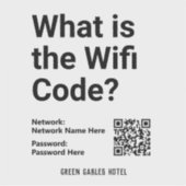 QRコードが表示されたWiFiコード シール (正面)