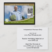 QRコードたどることができるShelftalker (独立した農場) 名刺 (正面/裏面)