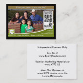 QRコードたどることができるShelftalker (独立した農場) 名刺 (正面/裏面)