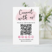 QRコードでつながる ソーシャルメディア ビジネスカード 招待状 (スタンド正面)
