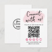 QRコードでつながる ソーシャルメディア ビジネスカード 招待状 (正面/裏面)