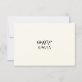 QRコードでカンタン返信 胡蝶蘭モチーフのRSVPカード 出欠カード (裏面)