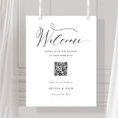 QRコードでスマートな席次表 ウェルカムボード 結婚式 ポスター