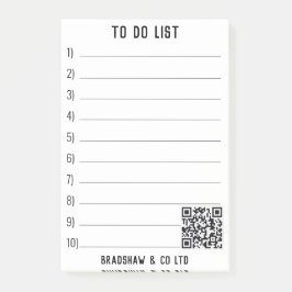 QRコードでリストをカスタマイズするには ポストイット