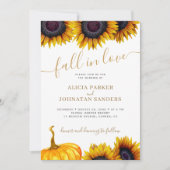 QRコードで恋に落ちるひまわりウェディングの詳細 招待状 (正面)