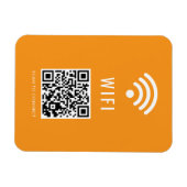 QRコードで接続 オレンジWiFiマグネット マグネット (横)